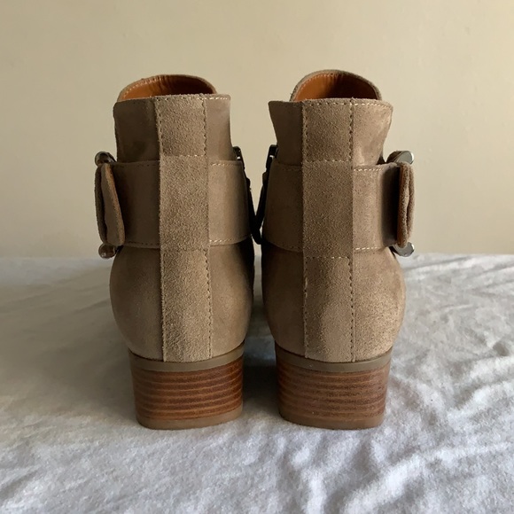 Aquatalia Suede Block Heel Ankle Boots - Picture 5 of 11